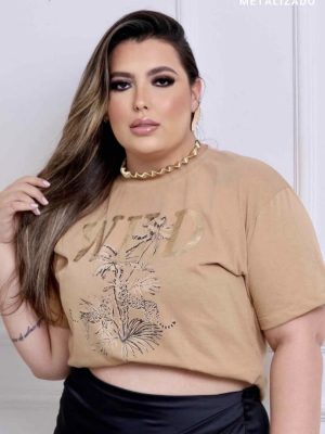 camiseta t shirt liah plus size