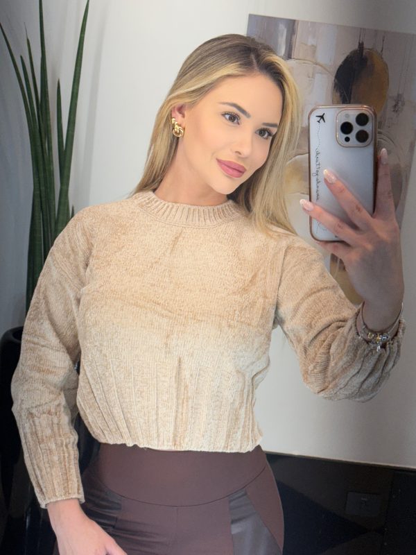 blusa sara tricot mousse blusa sara tricot mousse