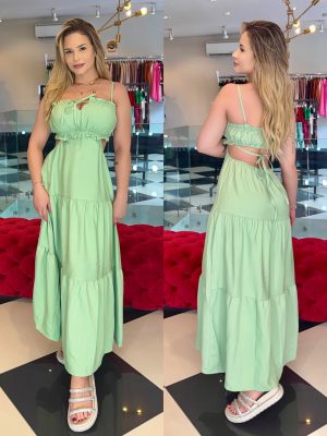 vestido magali verde menta