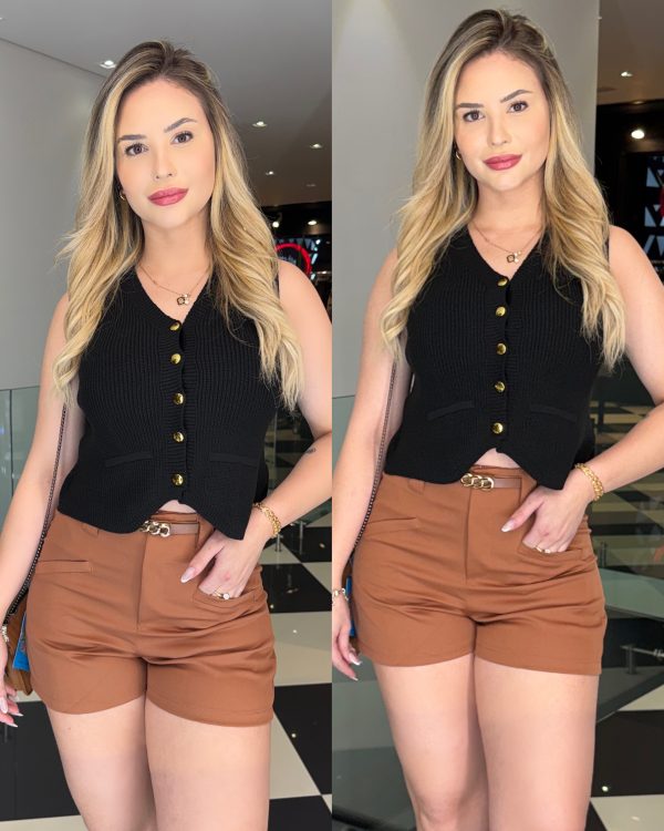 colete tricot nariane bege